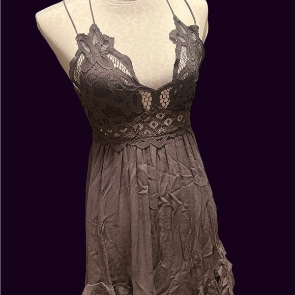 NWT Free People FP One "Adella" Slip Crochet Lace Mini Dress Tiered size small - Picture 6 of 6